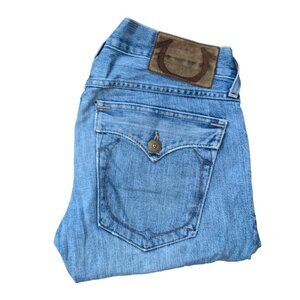 Vintage True Religion Jeans Size 30 Leather Tab Blue